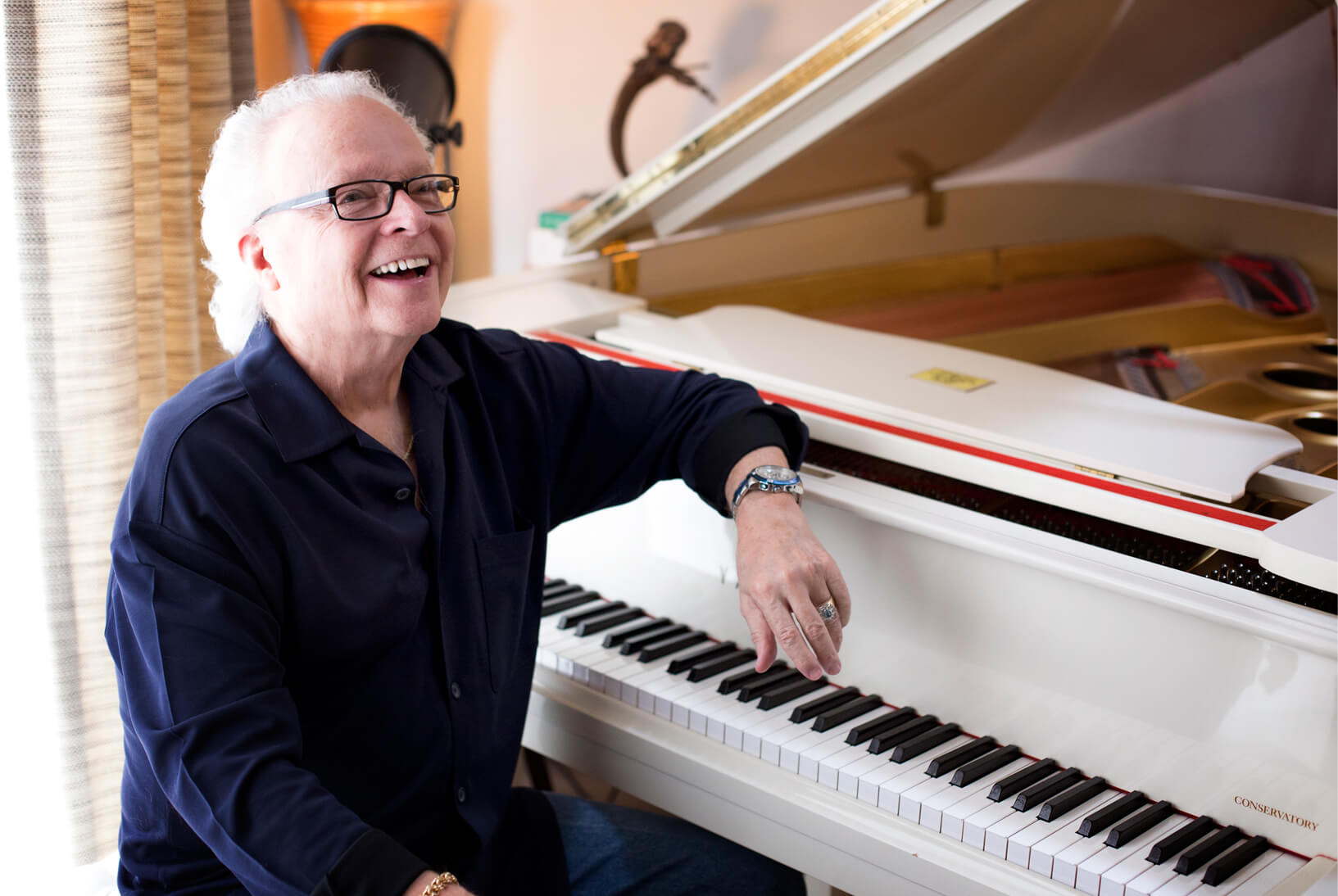 Ron Oates in the studio