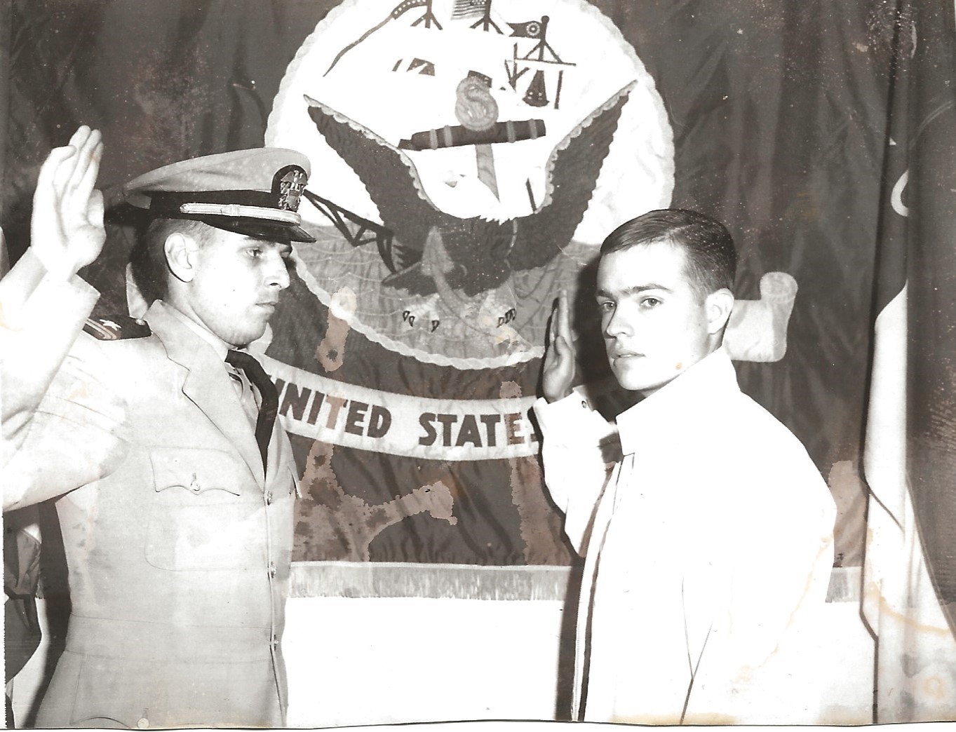 Baby Ron Being Sworn Into The Navy 04 05 1963